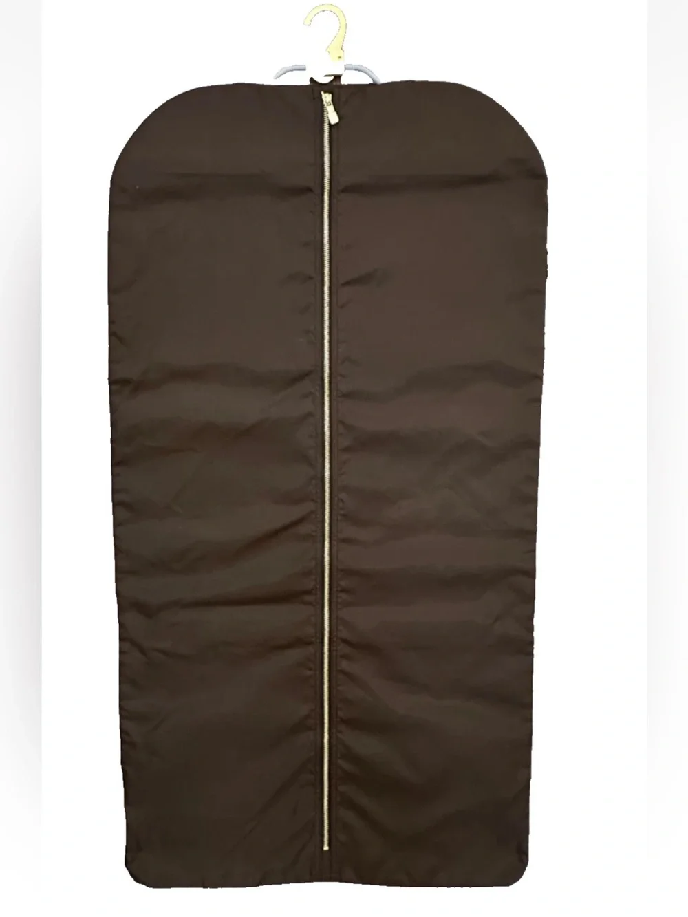 Louis Vuitton brown nylon garment bag hanger authentic 20.5” x 39”